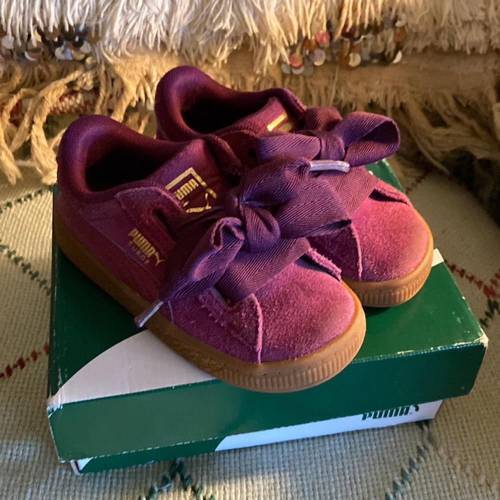 Suede Purple Puma Shoes Toddler Size 8